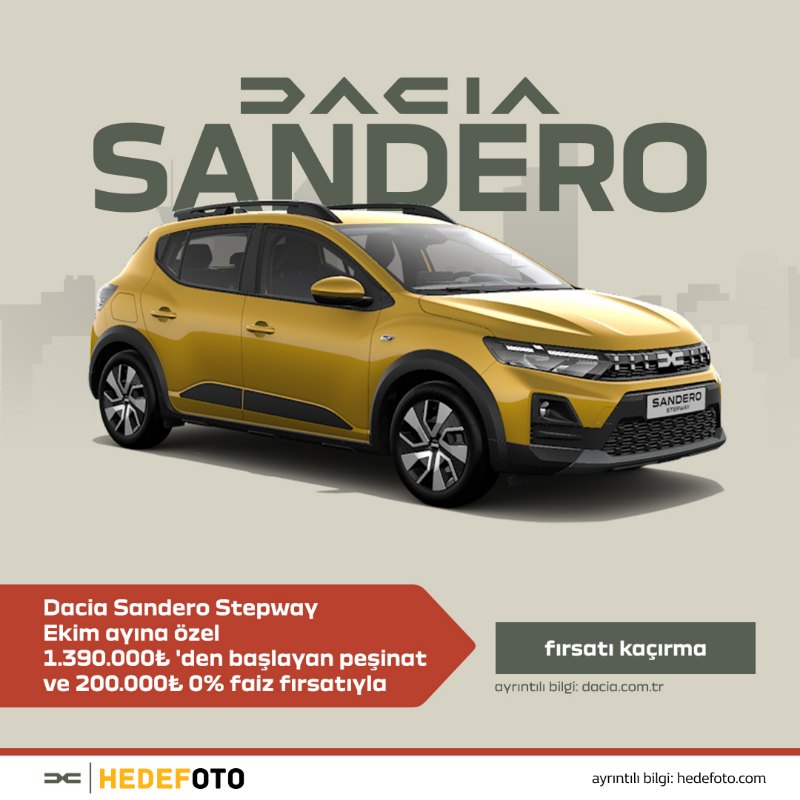 Dacia Sandero Stepway Ekim Kampanyası