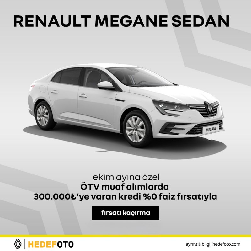 Ekim ayına özel ÖTV muaf alımlarda 300.000 TL'ye varan kredi %0 faiz fırsatıyla