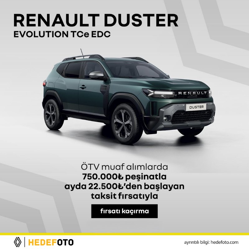 Renault Duster Ekim Kampanyası (ÖTV muaf)